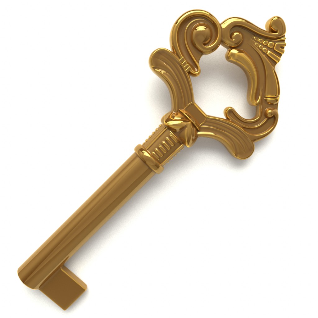 Oldfashioned bronze key preview image 1